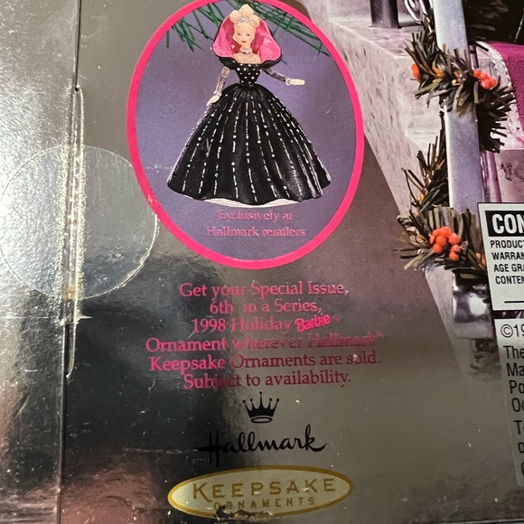 1998 Happy Holidays, Special Edition, Hallmark Barbie - Picture 3 of 9